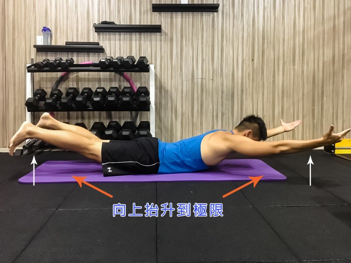 Xuan瘋運動教室/運動腰痠背痛/脊椎保健/下背痛/運動腰痠/俯臥抬手抬腳